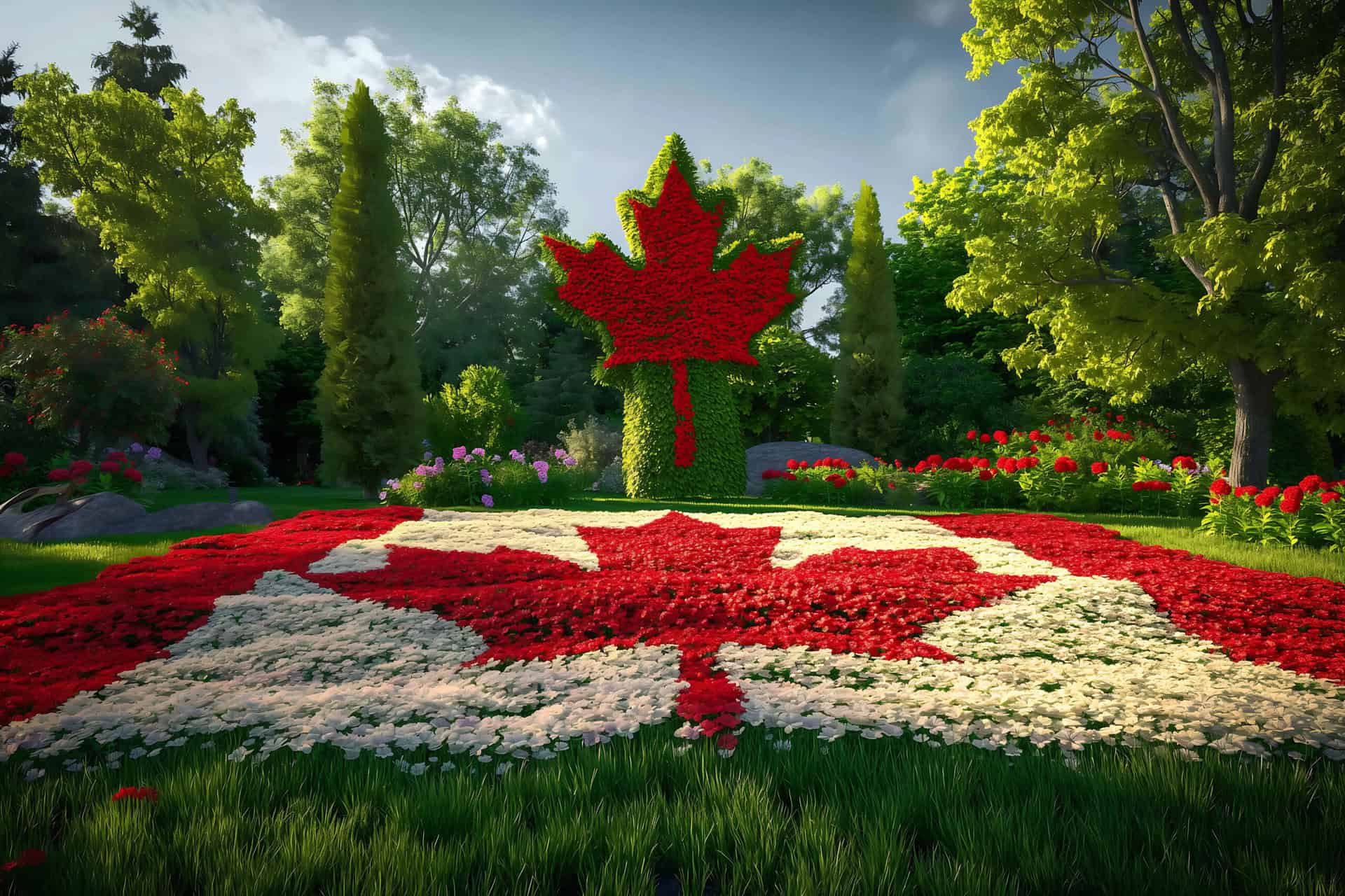 canada-day-celebration-with-maple-leaf-symbol - Météo Québec : une tempête côtière hors saison frappe la province